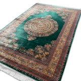 Persischer Teppich Ghom Seide - Grün -MoA2-PT00