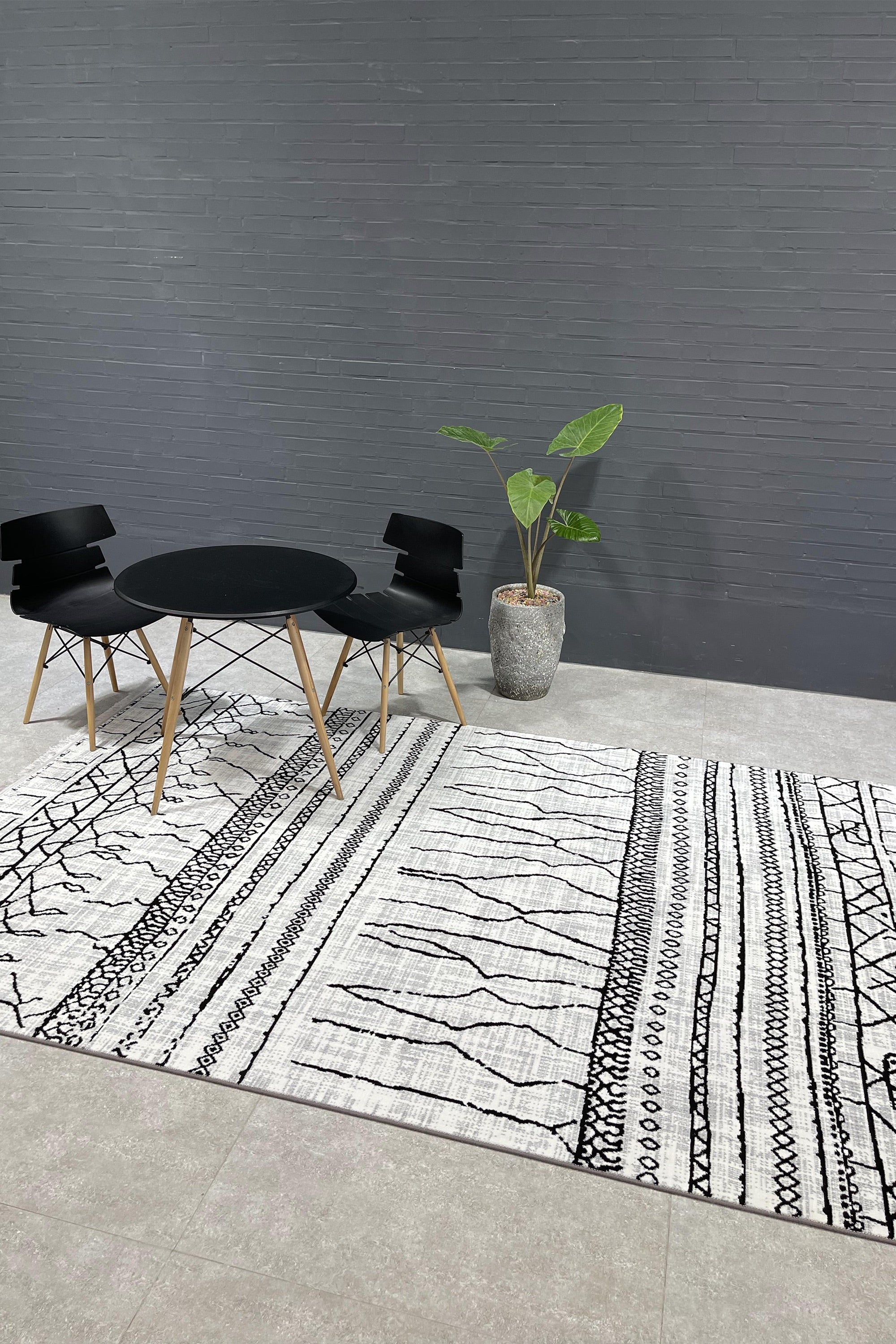Teppich Modern Berber-225x150-Si40151K-PT04